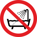   ,      / Do not use this device in a bathtub, shower, or water-filled reservoir