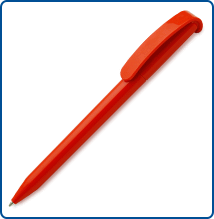 Ручка пластиковая шариковая, цвет темно оранжевый