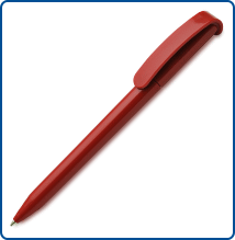 Ручка пластиковая шариковая, цвет темно красный