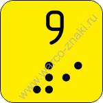 GK40 Тактильная наклейка для обозначения кнопки лифта, домофона, телефона, банкомата 