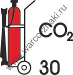 Передвижной огнетушитель CO2 30