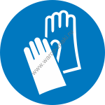 Работать в защитных перчатках / Wear protective gloves
