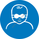 Защитить глаза младенца непрозрачными защитными очками / Protect infants’ eyes with opaque eye protection