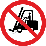 Нет доступа для вилочных погрузчиков и других промышленных транспортных средств / No access for forklift trucks and other industrial vehicles