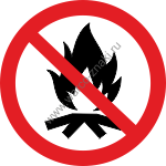 Запрещено разводить костры / No campfire