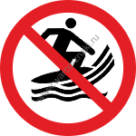 Заниматься серфингом запрещено / No surf craft