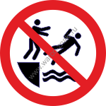 Не толкать в воду / No pushing into water