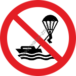 Парасейлинг запрещен / No parasailing