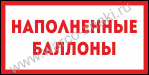 Наклейка / Табличка для газовых баллонов (кислород, ацетилен, пропан-бутан) 