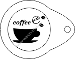 TRCOFE 02 Трафарет для чашки кофе с логотипом