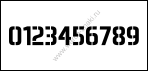 Одноразовый трафарет на контейнер с обозначением инвентарного номера