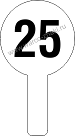 TT 02 Табличка с ручкой для аукциона, торгов, членов жюри