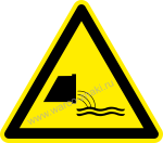 Осторожно! Сброс сточных вод / Warning! Sewage effluent outfall