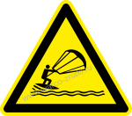 W062 !  / Warning! Kite surfing