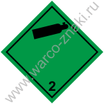 ZN20-1 Газы. Знак опасности класс 2. Подкласс 2